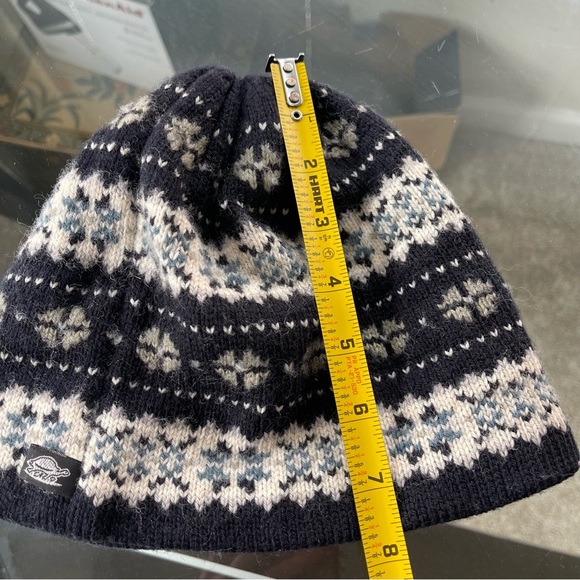 Turtle Fur Hat Black Ivory Wool Winter Ski Beanie Fleece Lined USA - Picture 4 of 6